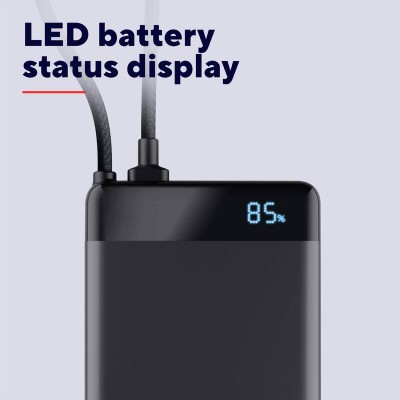 Акумулятор портативний літій-іонний power bank Trust Fiera, 10000мА·год, 2хUSB-C, 20W, PD/QC 3.0, чорний (25880_TRUST)