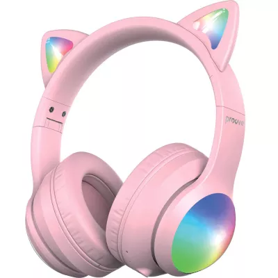 Бездротові навушники Proove Kids LumiCat (APP) pink