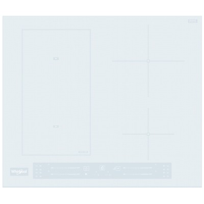 Варильна поверхня Whirlpool індукційна, 60см, розширена зона, білий (WLS5360BF/W)