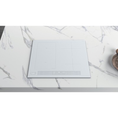 Варильна поверхня Whirlpool індукційна, 60см, розширена зона, білий (WLS5360BF/W)