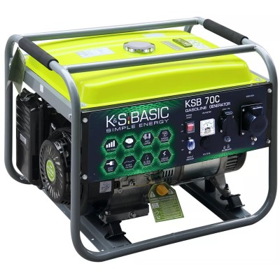 Генератор бензиновий Konner&Sohnen Basic KSB 70C, 230В, 5-5.5кВт, ручний стартер, 66.6кг (KSB70C)