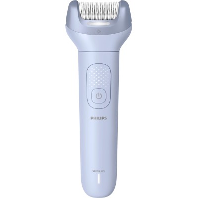 Епілятор Philips Series 8000 дисковий, аккумул., пінцет.-32, волог.+сух., насадок-4, чохол біло-голубий (BRE709/00)
