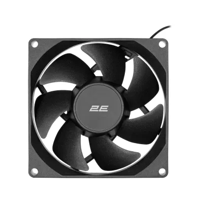 Корпусний вентилятор 2E F90B-S 90мм, 1700 rpm, 4pin MOLEX, 25dBa, чорний (2E-F90B-S)