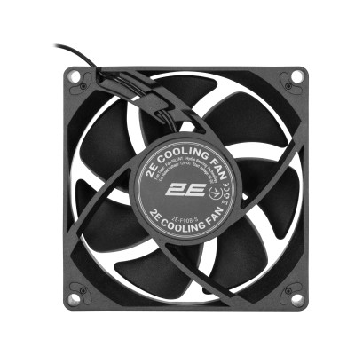 Корпусний вентилятор 2E F90B-S 90мм, 1700 rpm, 4pin MOLEX, 25dBa, чорний (2E-F90B-S)