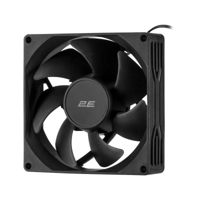 Корпусний вентилятор 2E F90B-S 90мм, 1700 rpm, 4pin MOLEX, 25dBa, чорний (2E-F90B-S)