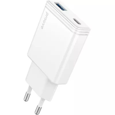 МЗП Proove Slender 45W (Type-C + USB) white