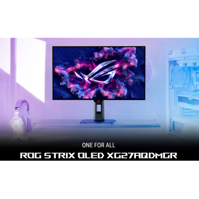 Монітор Asus 26.5" ROG Strix XG27AQDMGR 2xHDMI, DP, 2xUSB, WOLED, 2560x1440, 240Hz, 0.03ms, DCI-P3 99%, AdaptiveSync, Pivot, HDR