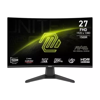 Монітор MSI 27" MAG 276CF-E20 2xHDMI, DP, Audio, VA, 200Hz, 0.5ms, sRGB 98%, CURVED, AdaptiveSync (9S6-3CE11M-035)