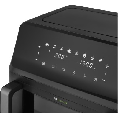 Мультипіч Sencor Dual Vita Fryer, 2700Вт, чаша-4.5+4.5л, сенсорне керув., 2 чаши, гриль, пластик, чорний (SFR9650BK)