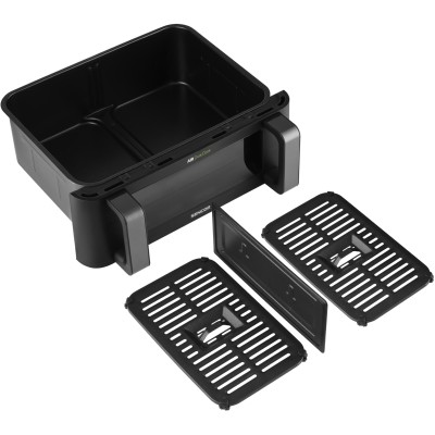 Мультипіч Sencor Dual Vita Fryer, 2700Вт, чаша-4.5+4.5л, сенсорне керув., 2 чаши, гриль, пластик, чорний (SFR9650BK)