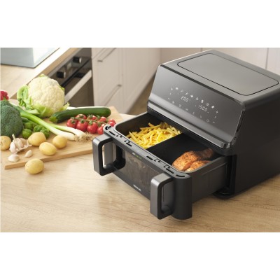 Мультипіч Sencor Dual Vita Fryer, 2700Вт, чаша-4.5+4.5л, сенсорне керув., 2 чаши, гриль, пластик, чорний (SFR9650BK)