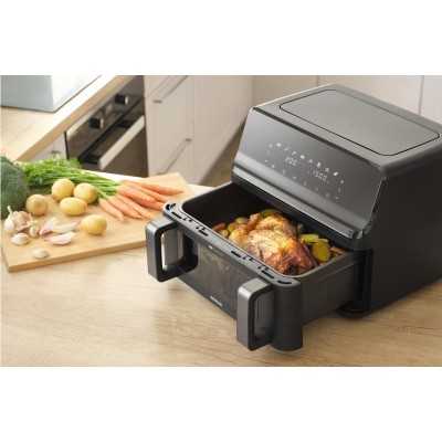 Мультипіч Sencor Dual Vita Fryer, 2700Вт, чаша-4.5+4.5л, сенсорне керув., 2 чаши, гриль, пластик, чорний (SFR9650BK)