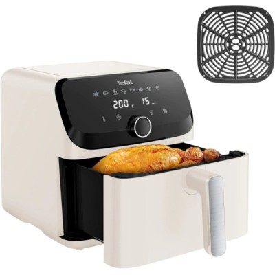 Мультипіч Tefal Easy Fry Mega, 1700Вт, чаша-7.5л, сенсорне керув., 8 програм, пластик, бежевий (EY855AE0)