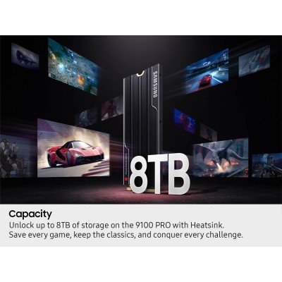 Накопичувач SSD Samsung M.2 8TB PCIe 5.0 9100PRO + радіатор (MZ-VAP8T0CW)