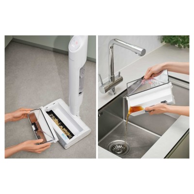 Пилосос Sencor безпровідний миючий, конт для води-0.4л, автон. робота до 40хв, вага-2.8кг, НЕРА, білий (SVW3500WH)