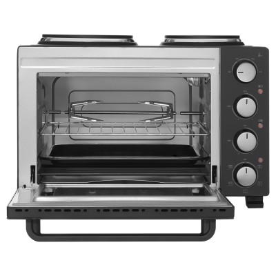 Піч електрична Sencor, 35л, 1500Вт, механіч., гриль, конвенція, 2 конф.зверху, підсвітка всередині, чорна (SEO3500BK)