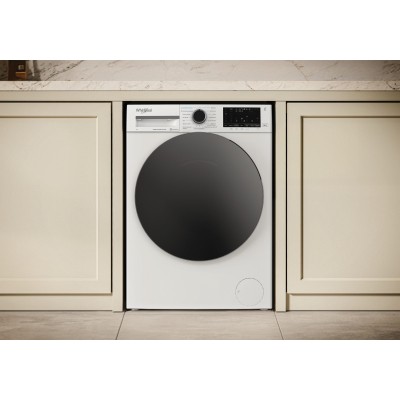 Пральна машина Whirlpool фронтальна, 7кг, 1200, A, 49.6см, дисплей, пара, інвертор, люк чорний, білий (WAM762WBCUA)