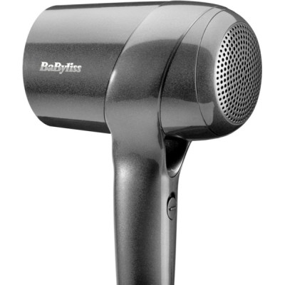 Фен Babyliss Titanium Shine, 1600Вт, 3 режими, іонізація, хол. обдув, 2 насадки, темно-сірий (D6200DE)