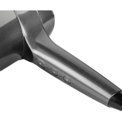 Фен Babyliss Titanium Shine, 1600Вт, 3 режими, іонізація, хол. обдув, 2 насадки, темно-сірий (D6200DE)
