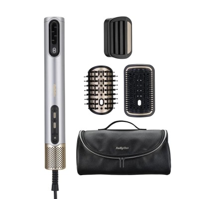 Фен-щітка Babyliss Limited Edition SilverGold, 1600Вт, 4 режими, іоніз-я, хол. обдув, кераміка, сірий (AS6555E)