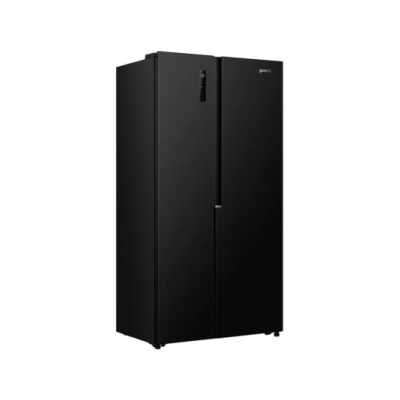 Холодильник SBS Gorenje, 179х62х92см, 2 двері, 345(186)л, А+, NF+, Інв., Зона св-ті, Зовн. Диспл, чорний (NRS917E41BX)