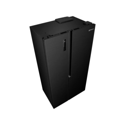 Холодильник SBS Gorenje, 179х62х92см, 2 двері, 345(186)л, А+, NF+, Інв., Зона св-ті, Зовн. Диспл, чорний (NRS917E41BX)