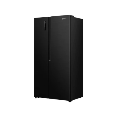 Холодильник SBS Gorenje, 179х62х92см, 2 двері, 345(186)л, А+, NF+, Інв., Зона св-ті, Зовн. Диспл, чорний (NRS917E41BX)