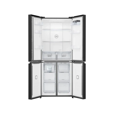 Холодильник SBS Gorenje, 190х65х80см, 4 двері, 286(149)л, А+, NoFrost+, Інвертор , Зона св-ті, Диспл, Чорний (NRM819E61BX)