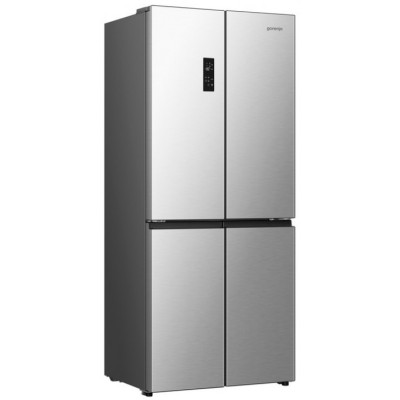 Холодильник SBS Gorenje, 190х65х80см, 4 двері, 311(149)л, А+, NoFrost+, Інвертор , Зона св-ті, Диспл, нерж (NRM819E61X)