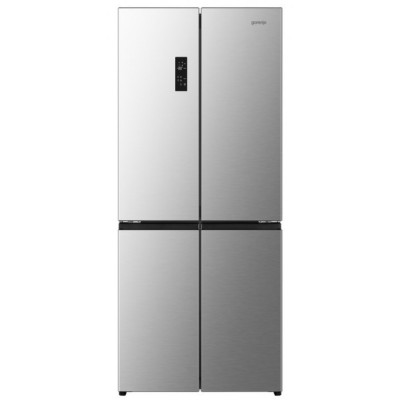 Холодильник SBS Gorenje, 190х65х80см, 4 двері, 311(149)л, А+, NoFrost+, Інвертор , Зона св-ті, Диспл, нерж (NRM819E61X)