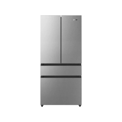 Холодильник SBS Gorenje, франц.дверцята, 182x80x71см, 2 дв., Х- 302л, М- 178л, A+, NF+,  Інвертор, Дисплей, Сірий (NRM818EUX)