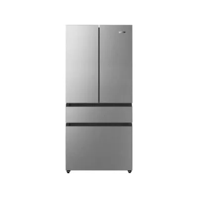 Холодильник SBS Gorenje, франц.дверцята, 182x80x71см, 2 дв., Х- 302л, М- 178л, A+, NF+,  Інвертор, Дисплей, Сірий (NRM818EUX)