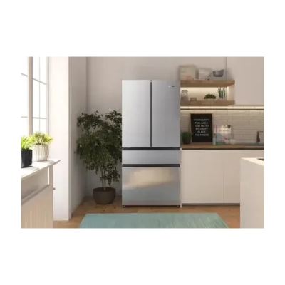 Холодильник SBS Gorenje, франц.дверцята, 182x80x71см, 2 дв., Х- 302л, М- 178л, A+, NF+,  Інвертор, Дисплей, Сірий (NRM818EUX)