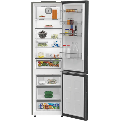 Холодильник Whirlpool з нижн. мороз., 203.5x60х66.3, холод.відд.-231л, мороз.відд.-104л, 2дв., А++, NF, інв., зона нульова, сіри