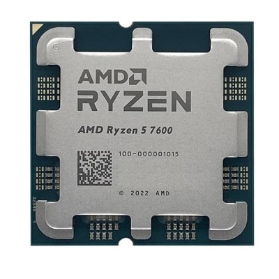 Центральний процесор AMD Ryzen 5 7600 6C/12T 3.8/5.1GHz Boost 32Mb Radeon Graphics AM5 65W w/o cooler TRAY