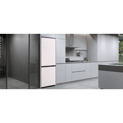 Холодильник LG з нижн. мороз., 186x60х68, холод.відд.-220л, мороз.відд.-113л, 2дв., E, NF, інв., диспл внутр., зона св-ті, бежев