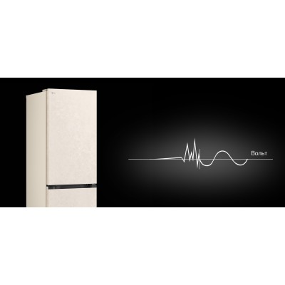 Холодильник LG з нижн. мороз., 186x60х68, холод.відд.-220л, мороз.відд.-113л, 2дв., E, NF, інв., диспл внутр., зона св-ті, бежев