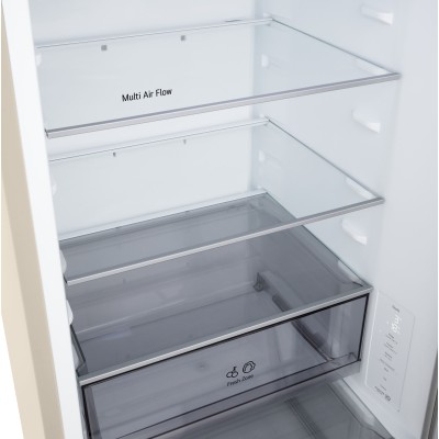 Холодильник LG з нижн. мороз., 186x60х68, холод.відд.-220л, мороз.відд.-113л, 2дв., E, NF, інв., диспл внутр., зона св-ті, бежев