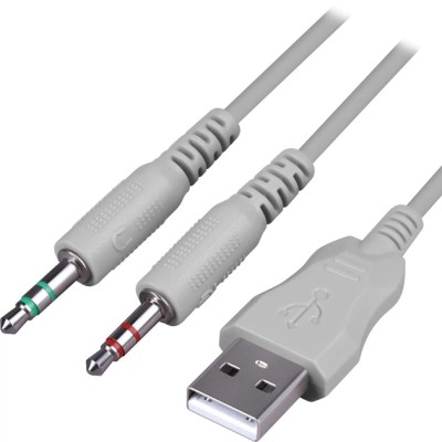 гарнітура DEFENDER Eclipse, USB, 2м, White (62440)