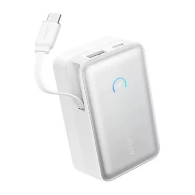 зовн. акум. ANKER Nano - 10000 mAh 45W Built-In USB-C Cable (Білий)