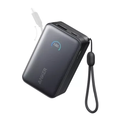 зовн. акум. ANKER Nano - 10000 mAh 45W Built-In USB-C Cable (Чорний)