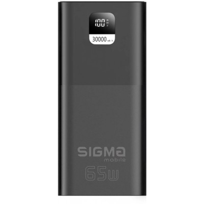 Портативна Батарея Sigma 30000mAh 65W Mobile X-power (SI30A6QLX) Black