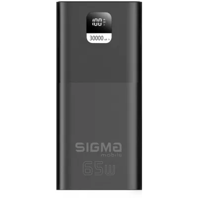 Портативна Батарея Sigma 30000mAh 65W Mobile X-power (SI30A6QLX) Black
