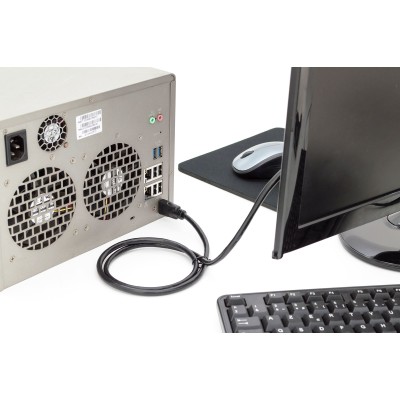 Кабель DIGITUS HDMI (M/M), 4K@60Гц, Ultra HD, Premium, тип A, w/Ethernet, золото, 2м, чорний