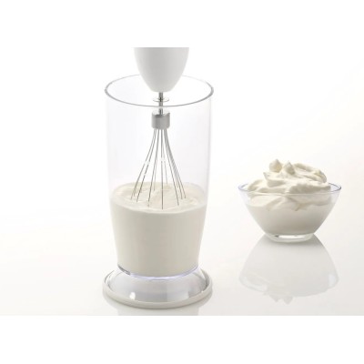 Блендер Gorenje заглибний 800Вт, 5в1, чаша-500мл, подрібнювач, білий (HBC806QW)