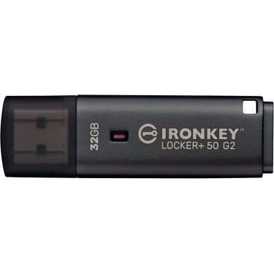 Накопичувач Kingston 32GB USB 3.2 Type-A Gen1 IronKey Locker+ 50 G2