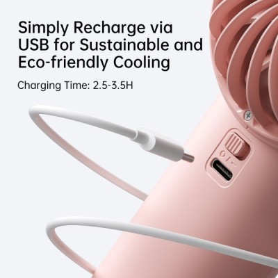 Вентилятор Jisulife Handheld Fan Life 4 (3600mAh) Pink