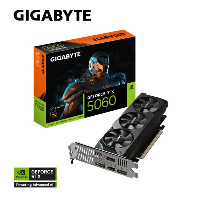 Відеокарта GIGABYTE GeForce RTX 5060 8GB GDDR7 OC Low Profile (GV-N5060OC-8GL)