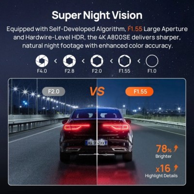 Відеореєстратор 70mai Dash Cam A810S 4K