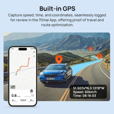 Відеореєстратор 70mai Dash Cam A810S 4K